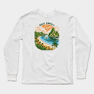 Raja Ampat Beach in Indonesia Long Sleeve T-Shirt